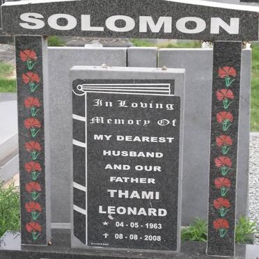 SOLOMON Thami Leonard 1963-2008