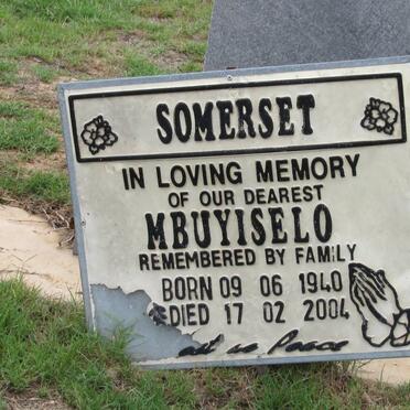 SOMERSET Mbuyiselo 1940-2004