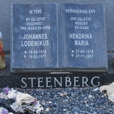 STEENBERG Johannes Lodewikus 1918-1977 &amp; Hendrina Maria 1918-2007