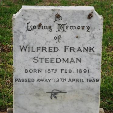 STEEDMAN Wilfred Frank 1891-1959