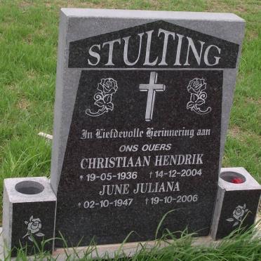 STULTING Christiaan Hendrik 1936-2004 &amp; June Juliana 1947-2006