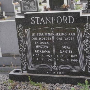 STANFORD Hester Adriana 1927-1993 &amp; Daniel 1927-1999