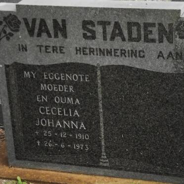 STADEN Cecelia Johanna, van 1910-1973