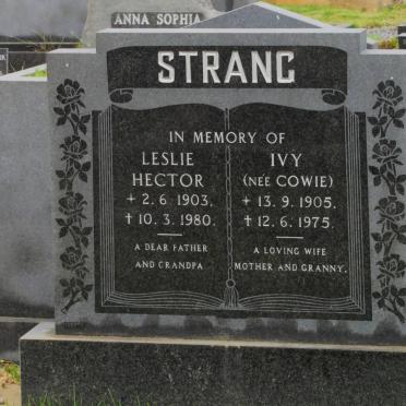 STRANG Leslie Hector 1903-1980 &amp; Ivy COWIE 1905-1975