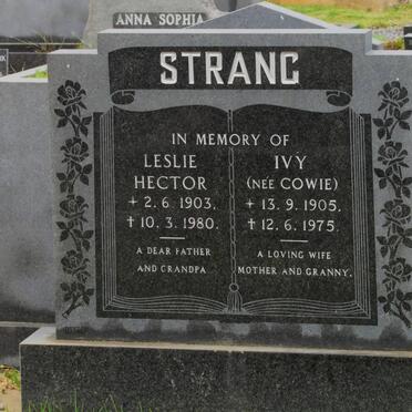 STRANG Leslie Hector 1903-1980 &amp; Ivy COWIE 1905-1975