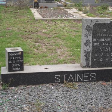 STAINES Neal 1971-1972