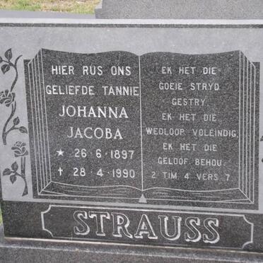 STRAUSS Johanna Jacoba 1897-1990