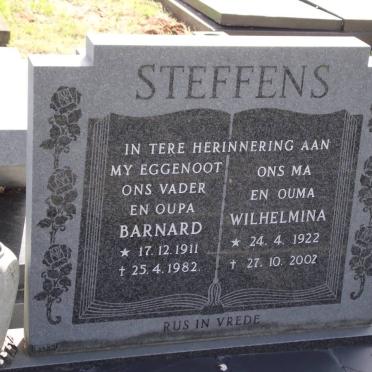 STEFFENS Barnard 1911-1982 &amp; Wilhelmina 1922-2002