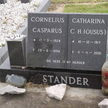STANDER Cornelius Casparus 1924-1994 &amp; Catharina C.H. 1917-2001