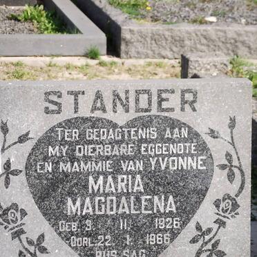 STANDER Maria Magdalena 1926-1966