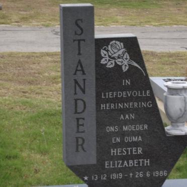 STANDER Hester Elizabeth 1919-1986