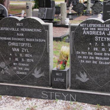 STEYN Andriesa Jacoba 1922-2000 &amp; Christoffel Van Zyl 1924-1974