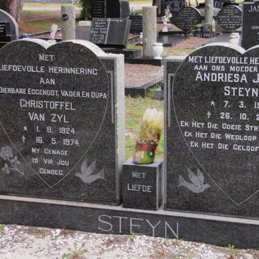 STEYN Andriesa Jacoba 1922-2000 &amp; Christoffel Van Zyl 1924-1974