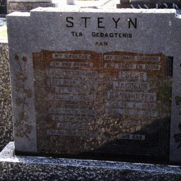 STEYN Elizabeth Ann nee BARKHUIZEN -1966 :: BARKHUIZEN Lucas Jacobus 1906-1979