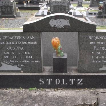 STOLTZ Petrus J. 1928-1999 &amp; Justina 1930-1974