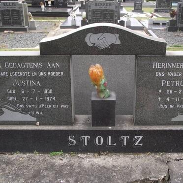 STOLTZ Petrus J. 1928-1999 &amp; Justina 1930-1974