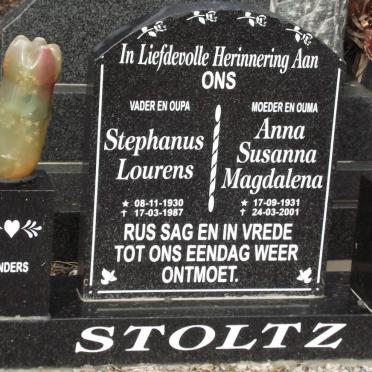 STOLTZ Stephanus Lourens 1930-1987 &amp; Anna Susanna Magdalena 1931-2001