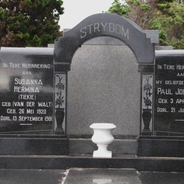 STRYDOM Susanna Hermina VAN DER WALT 1920-1981 &amp; Paul Johannes 1927-1974