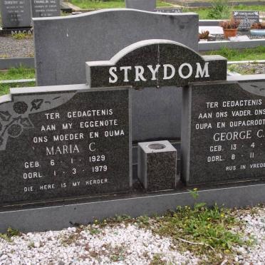 STRYDOM George C. 1924-1996 &amp; Maria C. 1929-1979