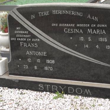 STRYDOM Frans Antonie 1908-1970 &amp; Gesina Maria 1915-1985