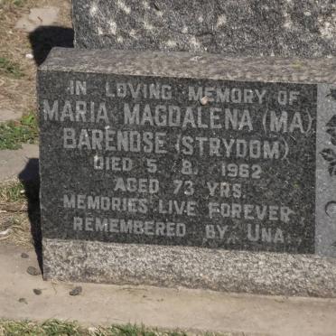 STRYDOM Maria Magdalena formely BARENDSE -1962