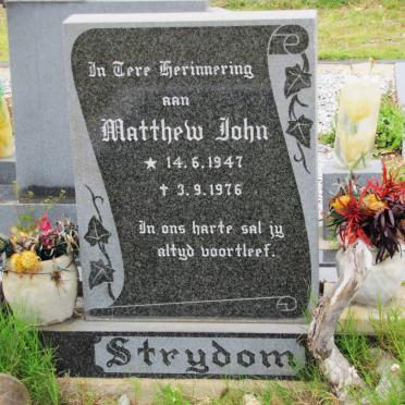 STRYDOM Matthew John 1947-1976