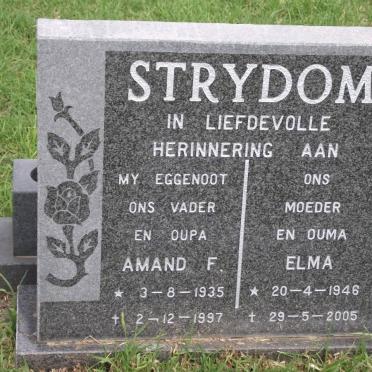 STRYDOM Amand F. 1935-1997 &amp; Elma 1946-2005