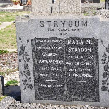 STRYDOM George James 1917-1967 &amp; Maria M. 1922-1994