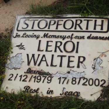 STOPFORTH Leroi Walter 1979-2002