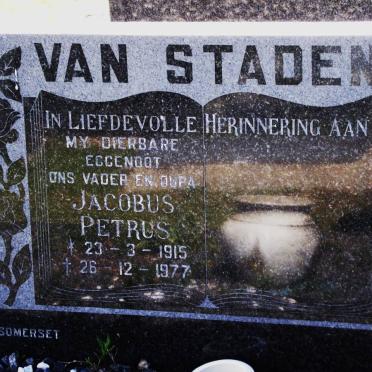 STADEN Jacobus Petrus, van 1915-1977