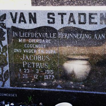 STADEN Jacobus Petrus, van 1915-1977