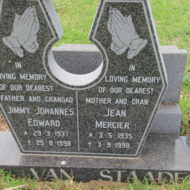 STAADEN Jimmy Johannes Edward, van 1937-1998 &amp; Jean Mercier 1935-1998