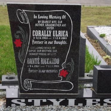 STYLES Danté Riccardo 1951-2006 &amp; Corally Ulrica 1953-2001