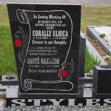 STYLES Danté Riccardo 1951-2006 &amp; Corally Ulrica 1953-2001