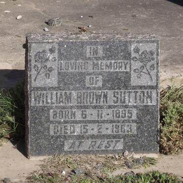 SUTTON William Brown 1895-1963