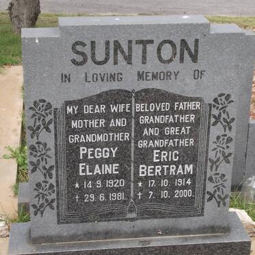 SUNTON Eric Bertram 1914-2000 &amp; Peggy Elaine 1920-1981