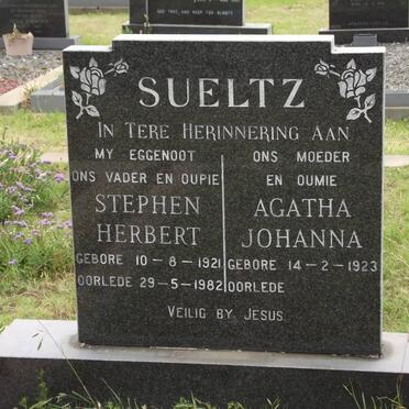 SUELTZ Stephen Herbert 1921-1982 &amp; Agatha Johanna 1923-2010