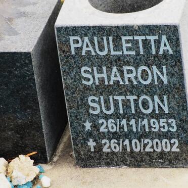 SUTTON Pauletta Sharon 1953-2002