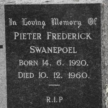 SWANEPOEL Pieter Frederick 1920-1960