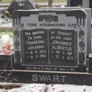 SWART Johannes Albertus 1919-1972 &amp; Francina Johanna 1923-1983