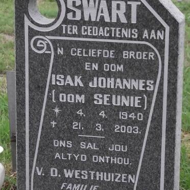 SWART Isak Johannes 1940-2003