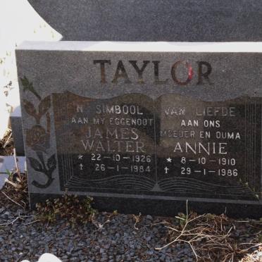 TAYLOR James Walter 1926-1984 &amp; Annie 1910-1986