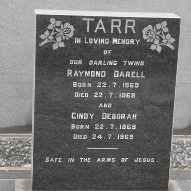 TARR Raymond Darell 1969-1968 :: TARR Cindy Deborah 1969-1969