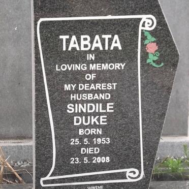 TABATA Sindile Duke 1953-2008