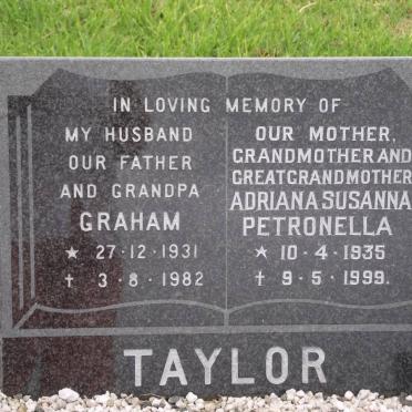 TAYLOR Graham 1931-1982 &amp; Adriana Susanna Petronella 1935-1999