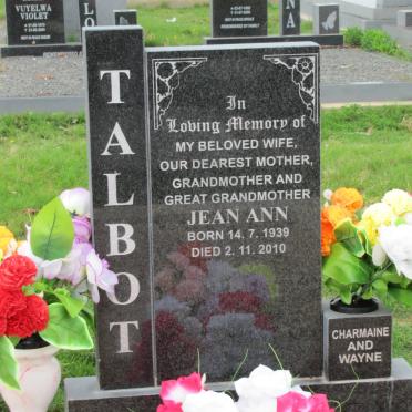 TALBOT Jean Ann 1939-2010