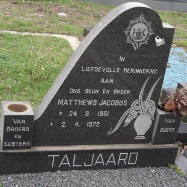 TALJAARD Matthews Jacobus 1951-1972