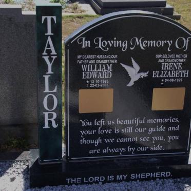 TAYLOR William Edward 1926-2005 &amp; Irene Elizabeth 1929-