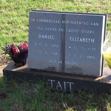 TAIT Daniel 1930-1993 &amp; Elizabeth 1935-1996