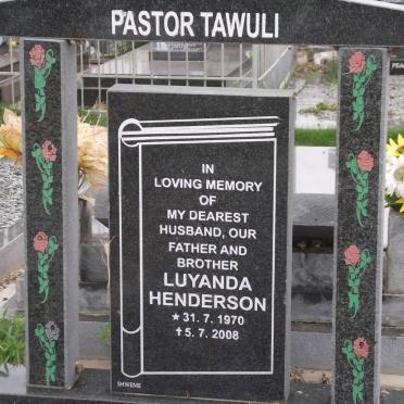 TAWULI Luyanda Henderson 1970-2008